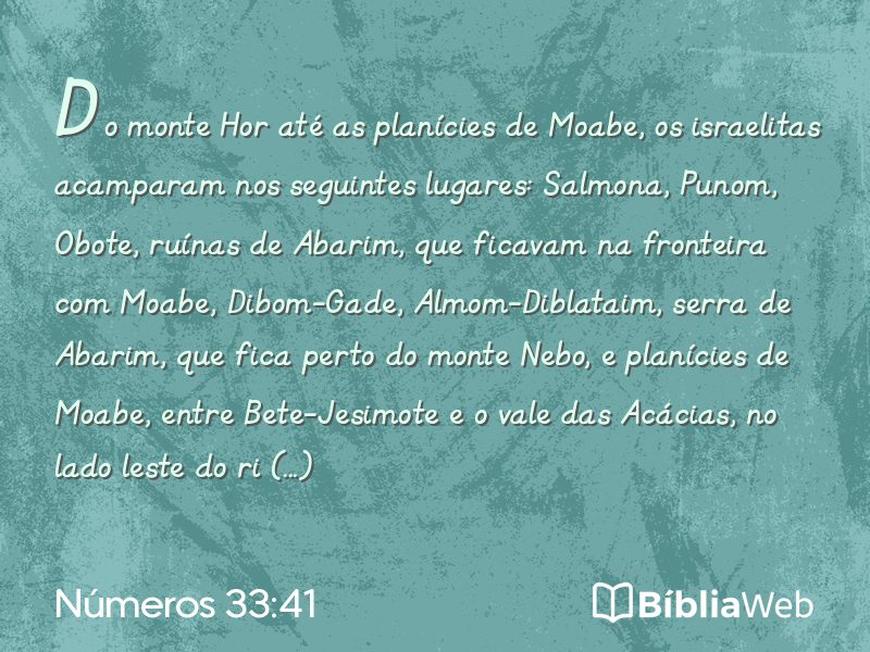 Números 33:41 em imagem para compartilhar