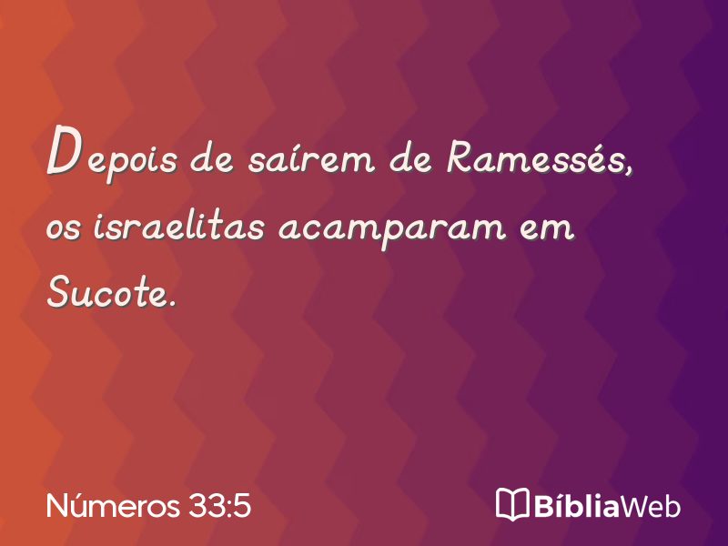 Números 33:5 em imagem para compartilhar