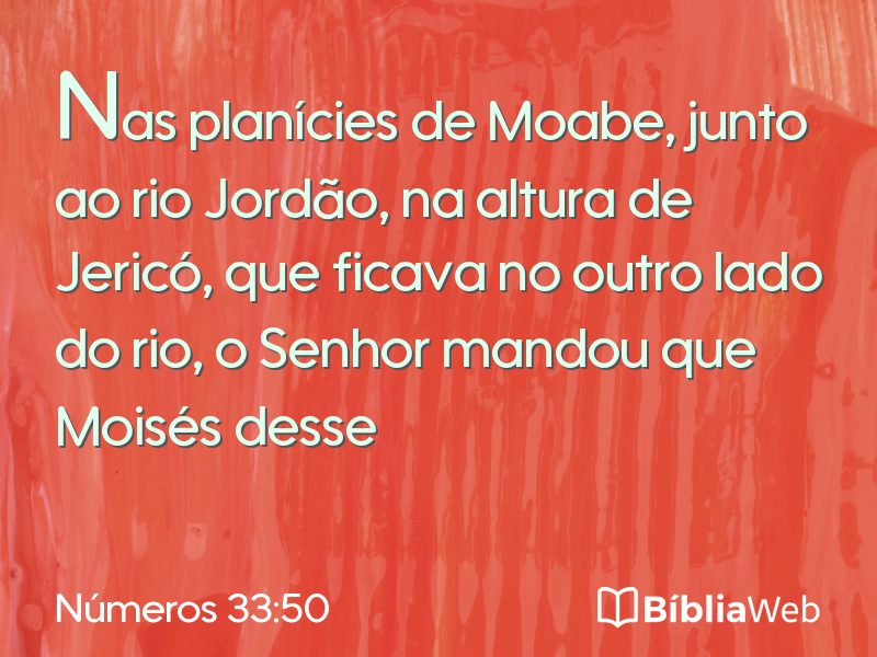 Números 33:50 em imagem para compartilhar