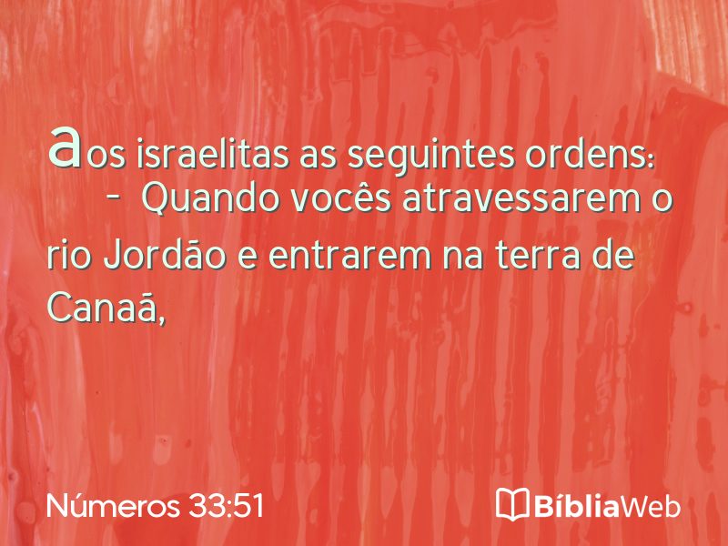 Números 33:51 em imagem para compartilhar