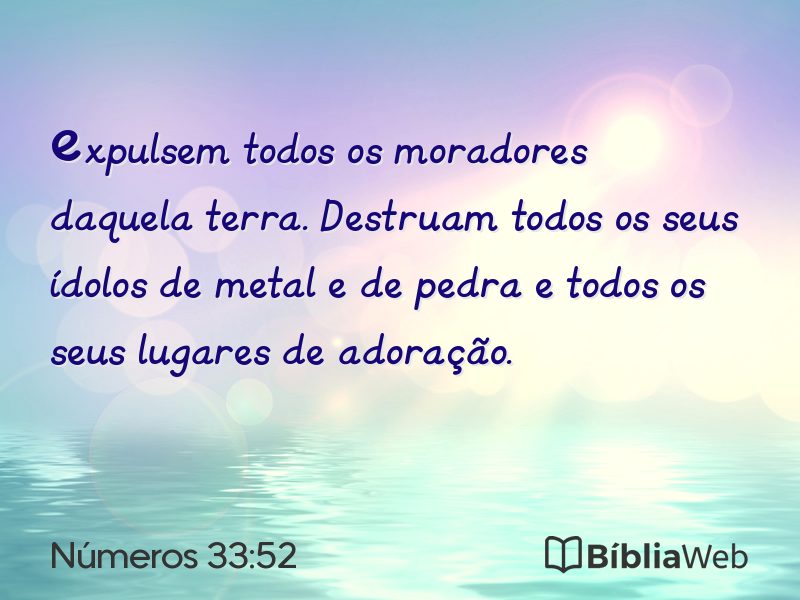 Números 33:52 em imagem para compartilhar