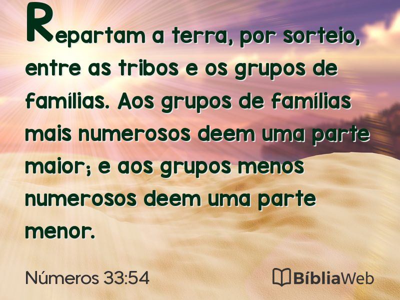 Números 33:54 em imagem para compartilhar