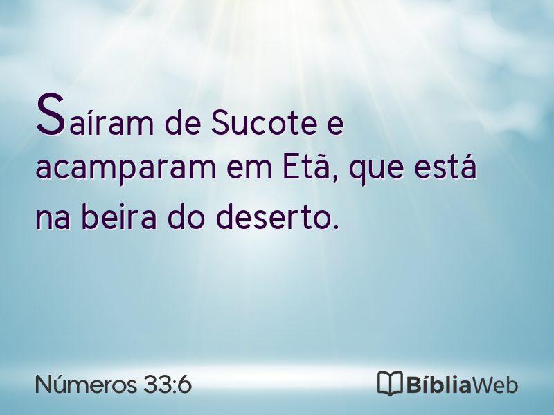Números 33:6 em imagem para compartilhar