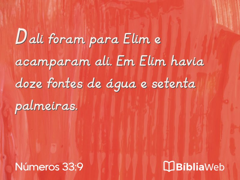 Números 33:9 em imagem para compartilhar