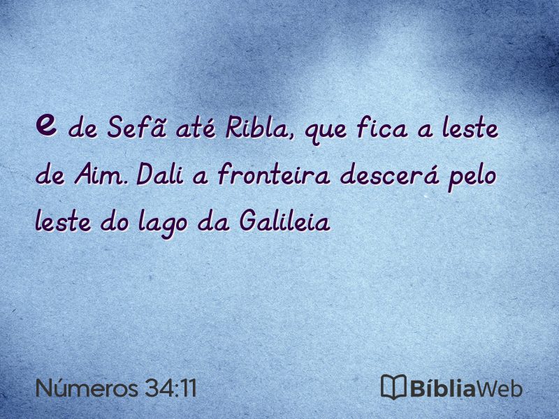 Números 34:11 em imagem para compartilhar
