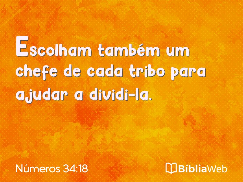 Números 34:18 em imagem para compartilhar