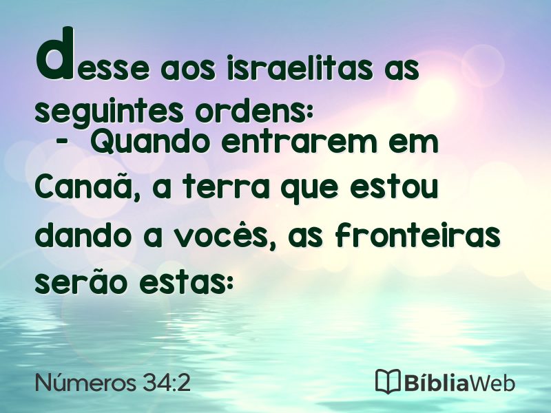 Números 34:2 em imagem para compartilhar