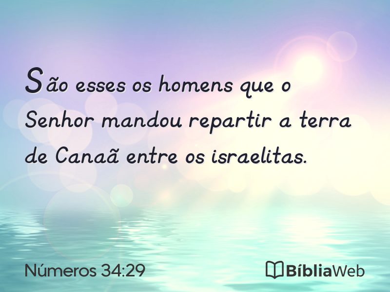 Números 34:29 em imagem para compartilhar