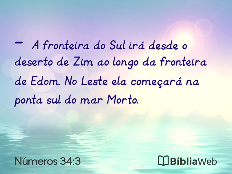 Números 34:3 em imagem para compartilhar