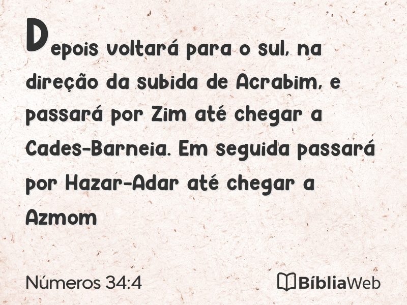 Números 34:4 em imagem para compartilhar