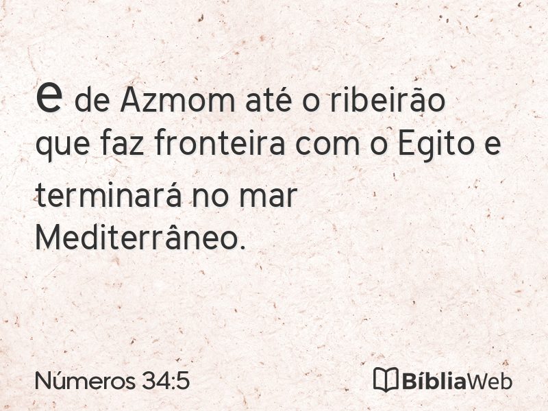 Números 34:5 em imagem para compartilhar
