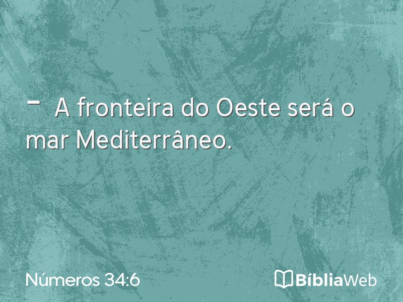 Números 34:6 em imagem para compartilhar
