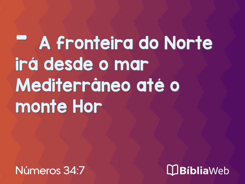 Números 34:7 em imagem para compartilhar