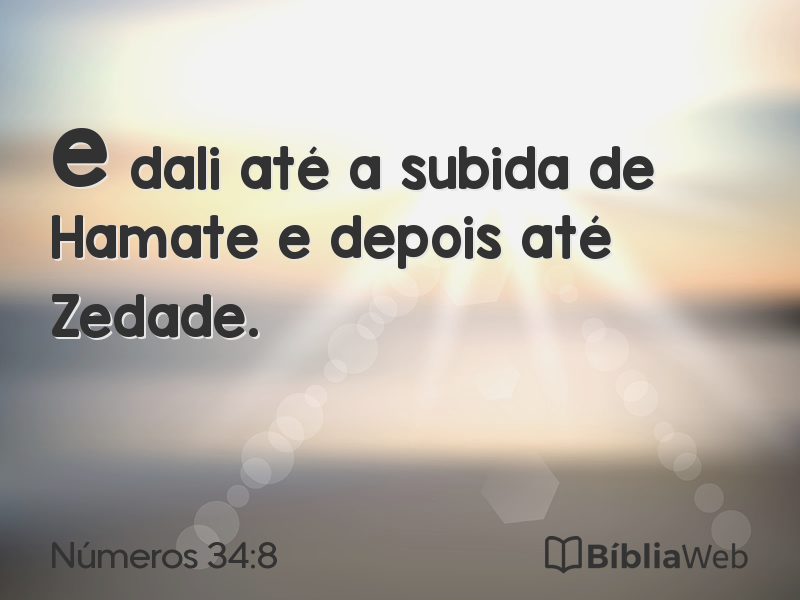 Números 34:8 em imagem para compartilhar