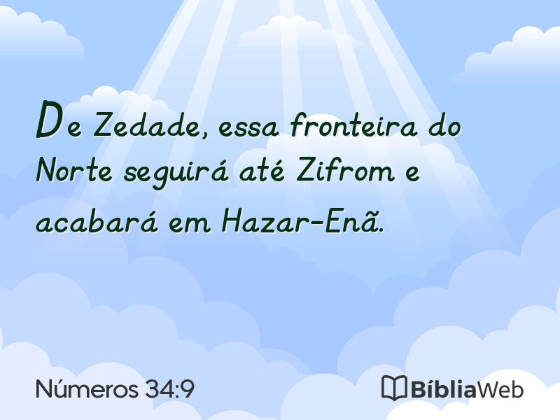 Números 34:9 em imagem para compartilhar