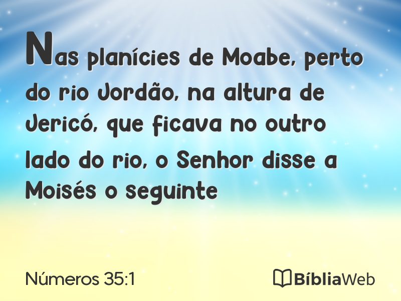 Números 35:1 em imagem para compartilhar