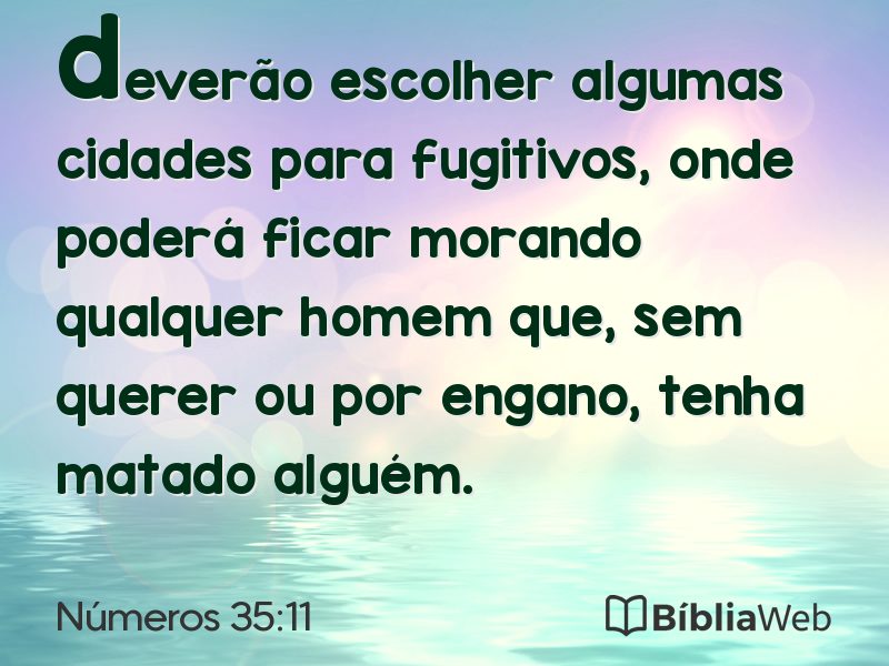 Números 35:11 em imagem para compartilhar