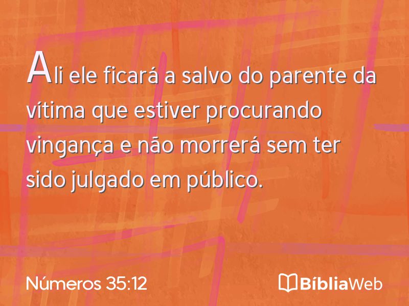 Números 35:12 em imagem para compartilhar