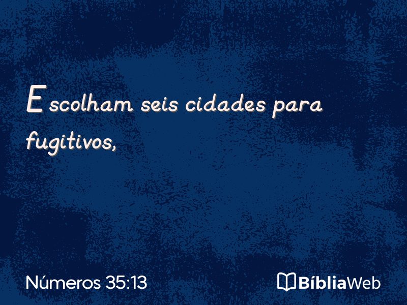 Números 35:13 em imagem para compartilhar