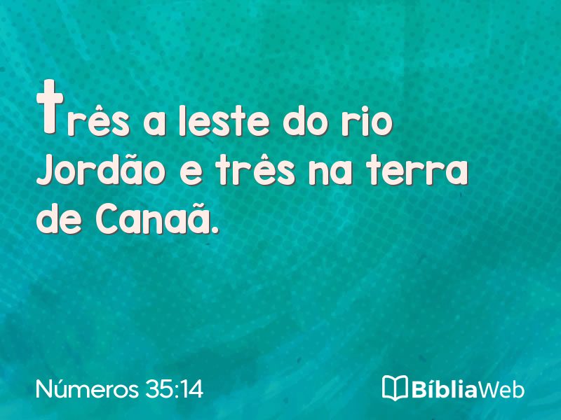 Números 35:14 em imagem para compartilhar