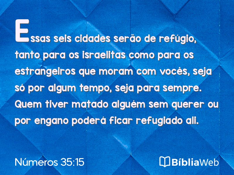 Números 35:15 em imagem para compartilhar