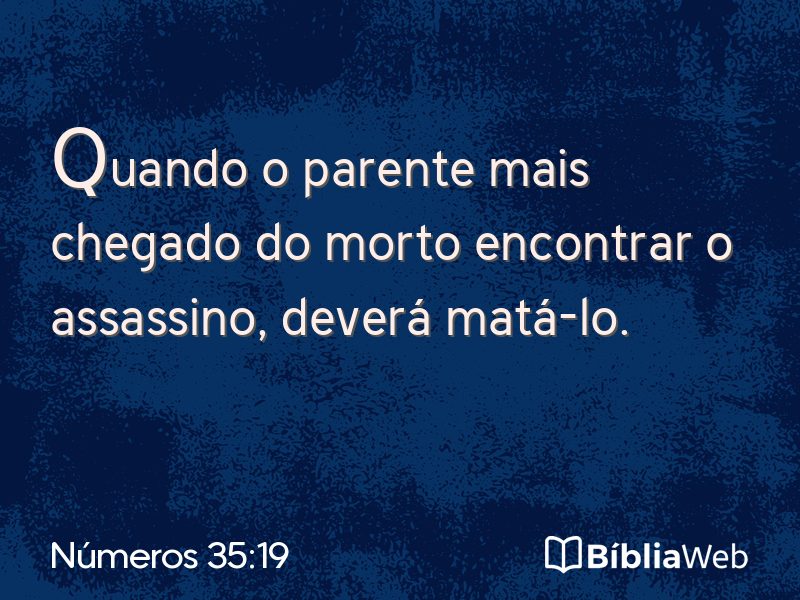 Números 35:19 em imagem para compartilhar