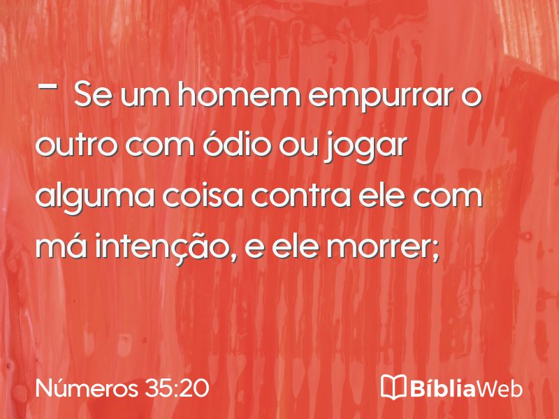 Números 35:20 em imagem para compartilhar