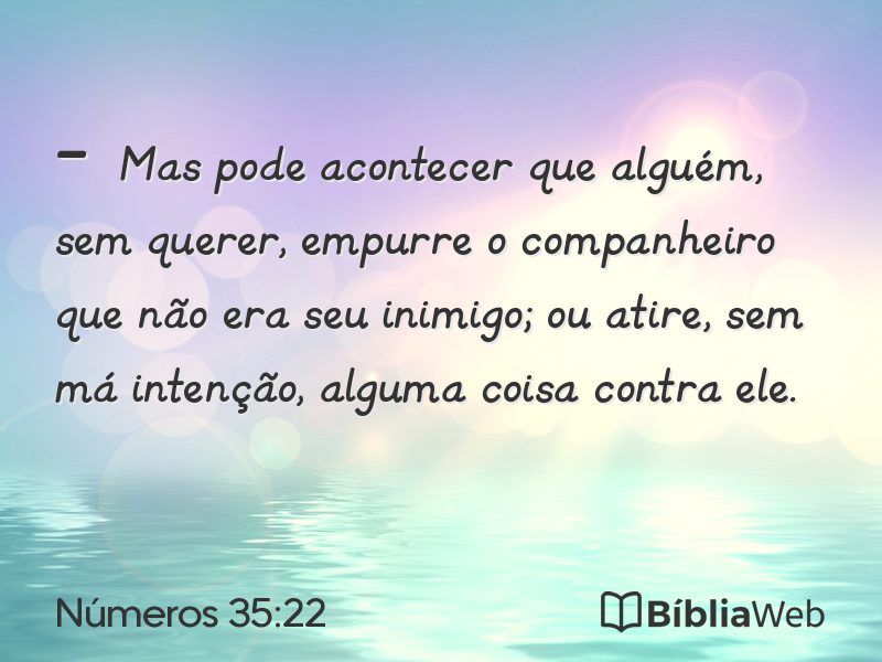 Números 35:22 em imagem para compartilhar