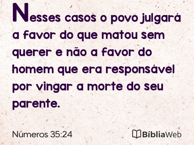 Números 35:24 em imagem para compartilhar