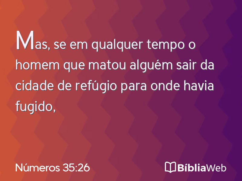 Números 35:26 em imagem para compartilhar