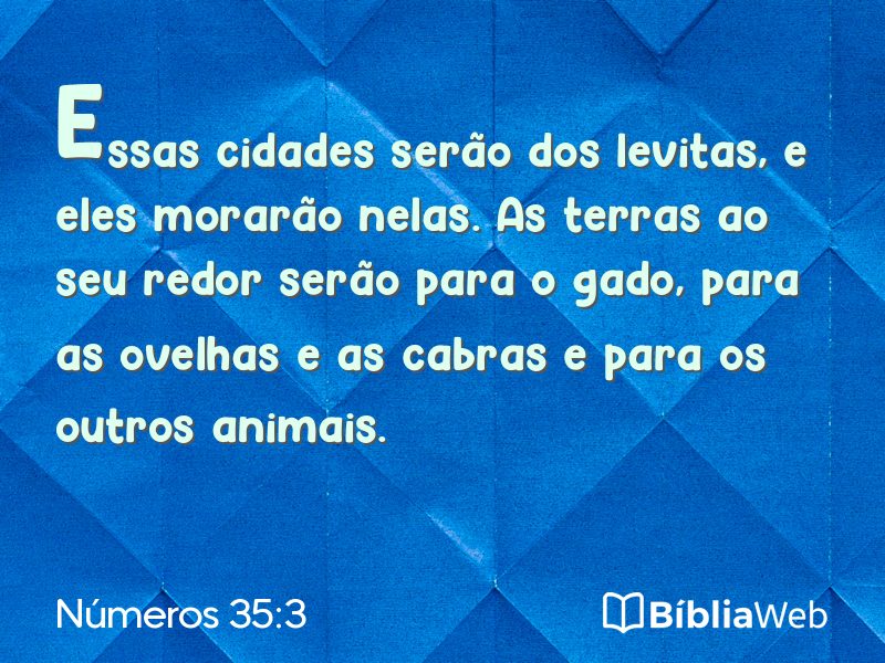 Números 35:3 em imagem para compartilhar