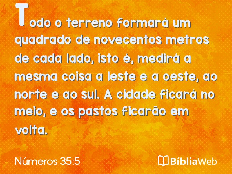Números 35:5 em imagem para compartilhar