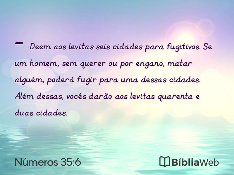 Números 35:6 em imagem para compartilhar