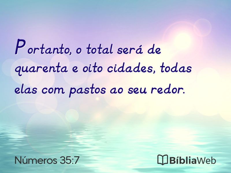 Números 35:7 em imagem para compartilhar