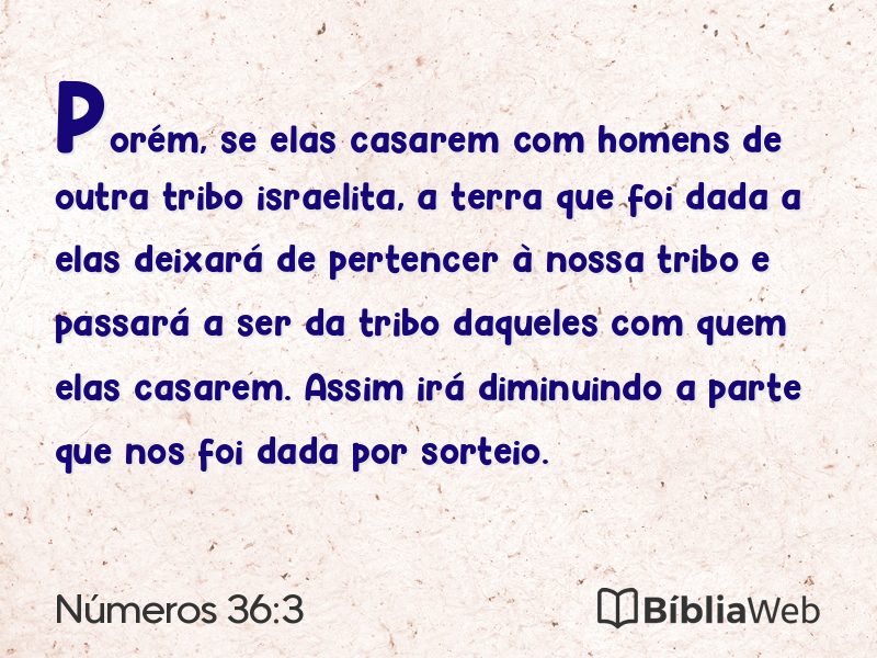 Números 36:3 em imagem para compartilhar