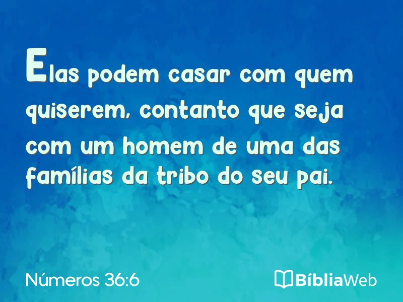 Números 36:6 em imagem para compartilhar