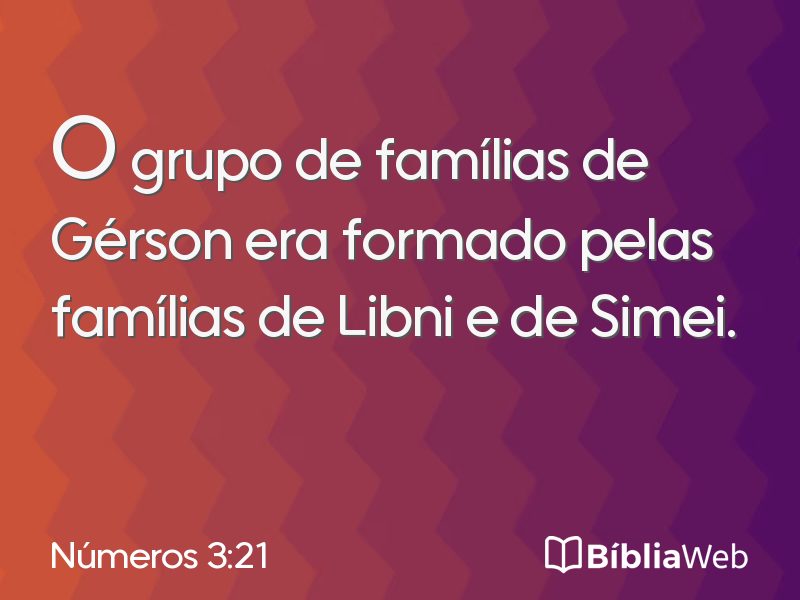 Números 3:21 em imagem para compartilhar