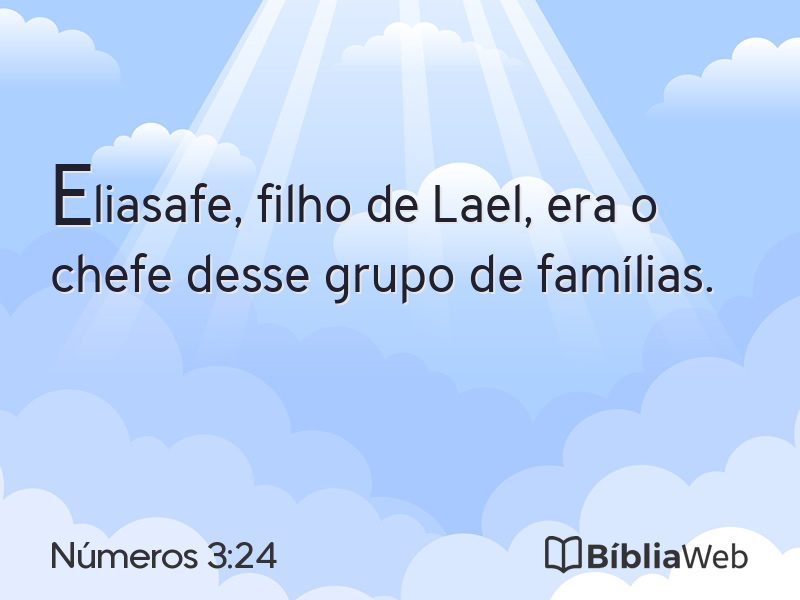 Números 3:24 em imagem para compartilhar