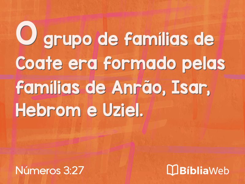Números 3:27 em imagem para compartilhar
