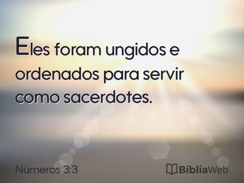 Números 3:3 em imagem para compartilhar
