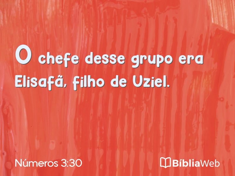Números 3:30 em imagem para compartilhar