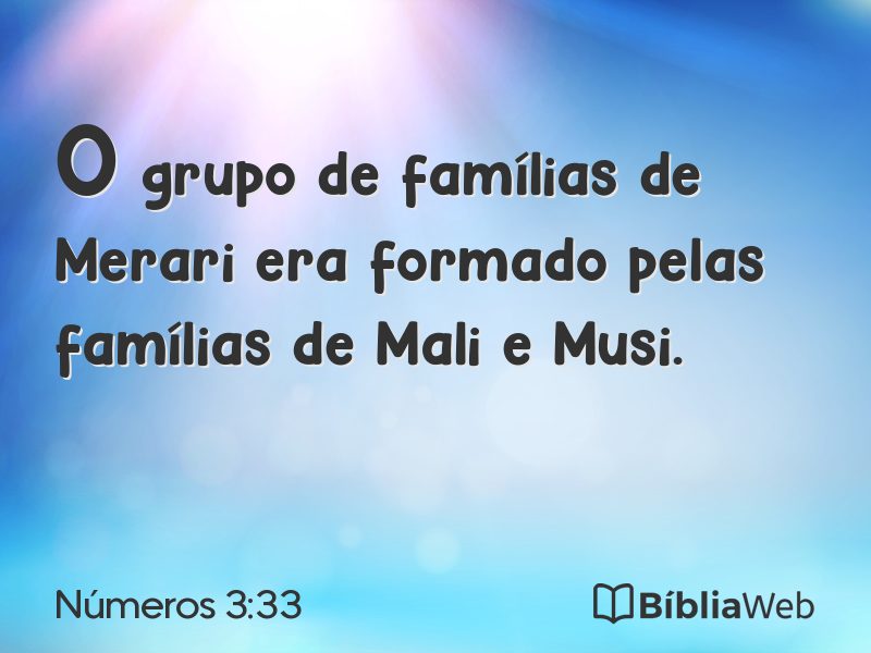 Números 3:33 em imagem para compartilhar