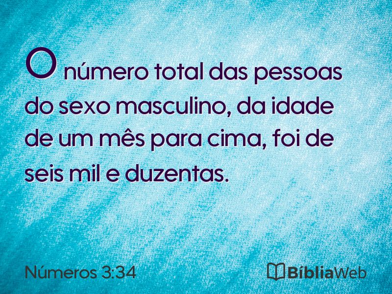 Números 3:34 em imagem para compartilhar