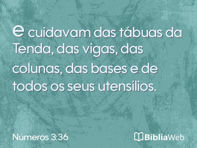 Números 3:36 em imagem para compartilhar