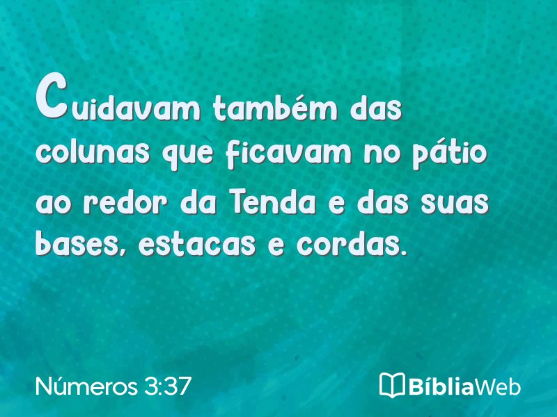 Números 3:37 em imagem para compartilhar