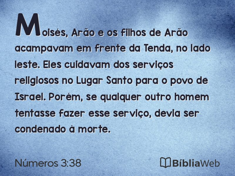 Números 3:38 em imagem para compartilhar