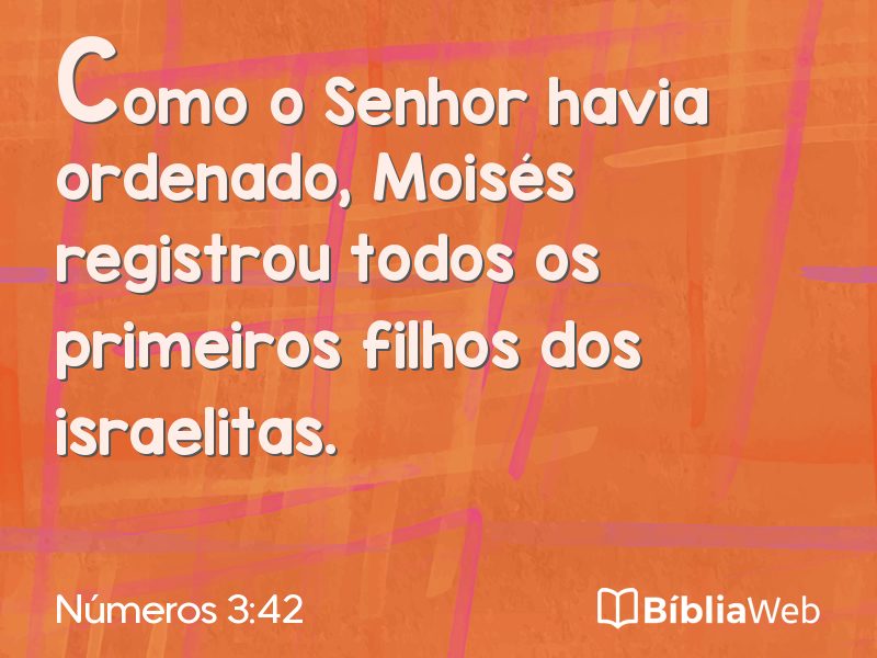 Números 3:42 em imagem para compartilhar