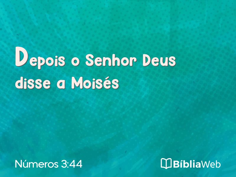 Números 3:44 em imagem para compartilhar