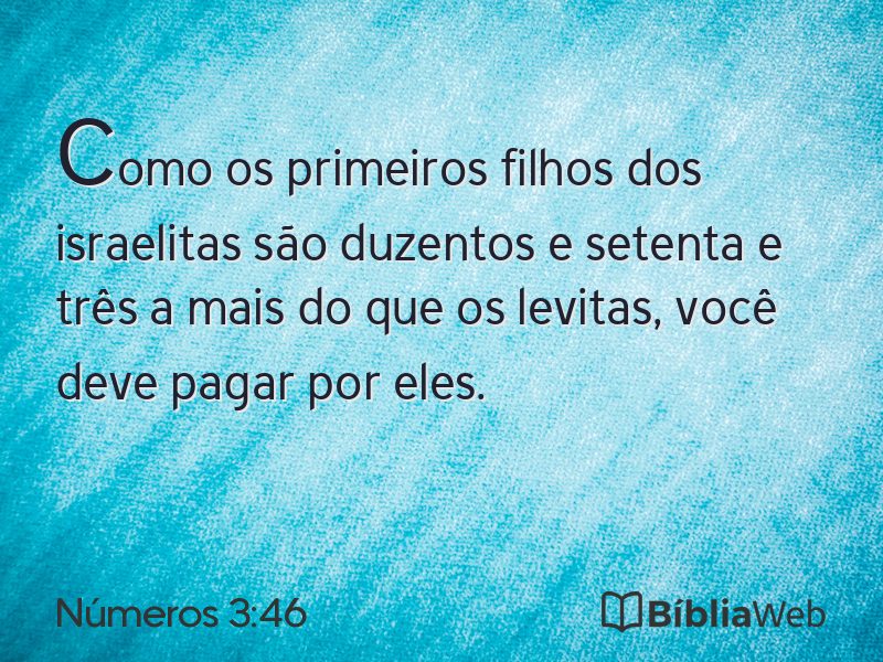 Números 3:46 em imagem para compartilhar