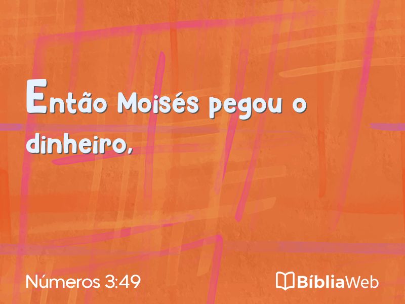 Números 3:49 em imagem para compartilhar
